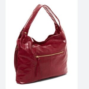 HOBO Classic Red Leather Hobo Shoulder Bag